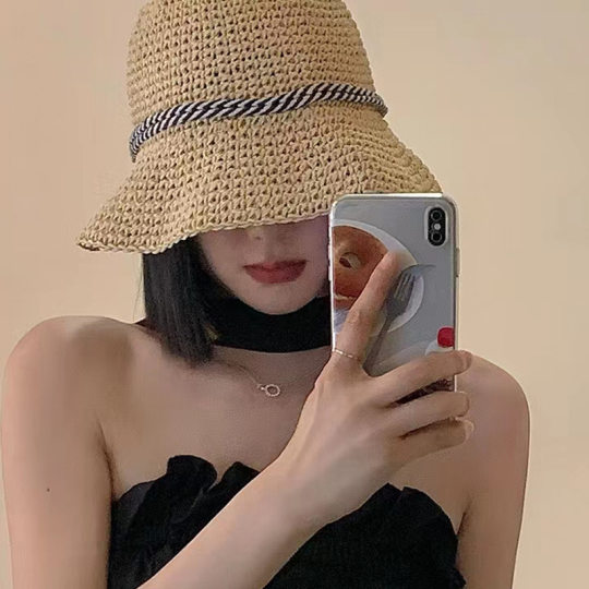 Summer Cool and Comfortable Straw Hat Children's Casual Fashion Travel Basin Hat Sunscreen Wear Good Material Beach Sunshade Hat