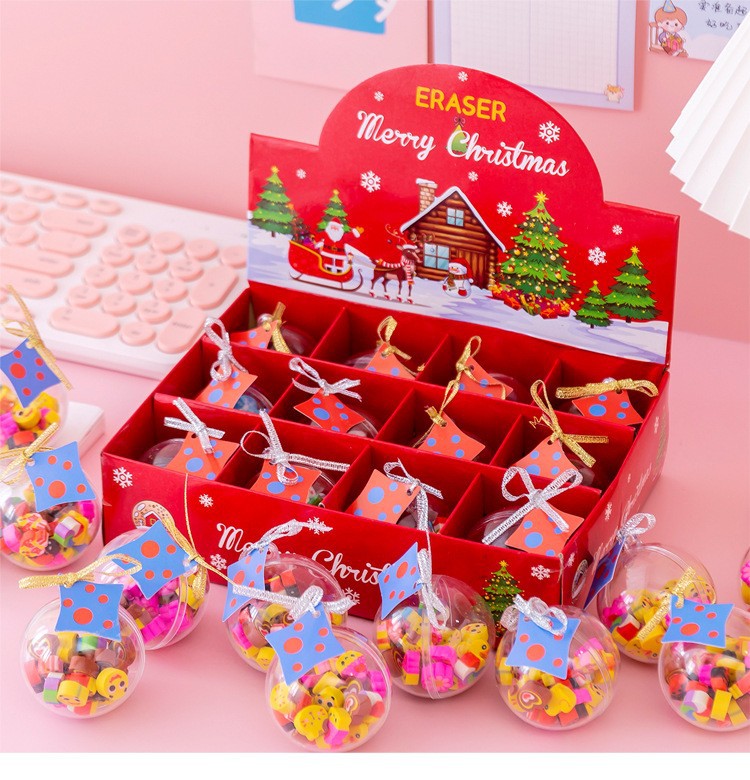 33g Weight Creative Christmas Small Gift Children's Crystal Ball Eraser 1 Pcs