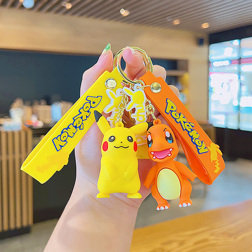 Pokémon Pichu cartoon keychain wholesale bag pendant ins school bag small pendant cute car key chain