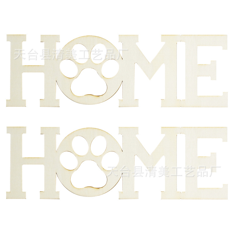 HOME letras virutas de madera decoración de casa nueva decoración decoración de madera de fiesta del hogar