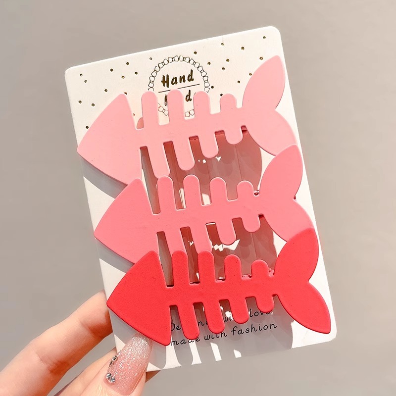 Dopamina lindos clips de cabello para niños simple frente rosa cejas BB clips de alto nivel sentido lateral clip de cabello tocado