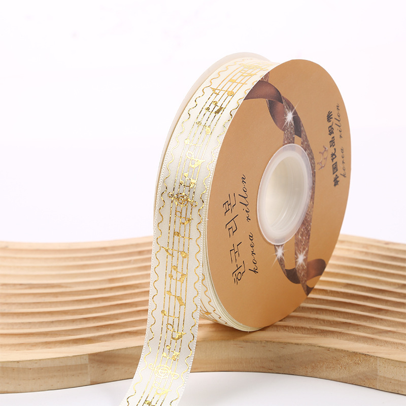 Bandeja de Bar cinta hecha a mano patrón de espectro de piano de oro láser nota caja de regalo cinta de embalaje cinta de fábrica al por mayor