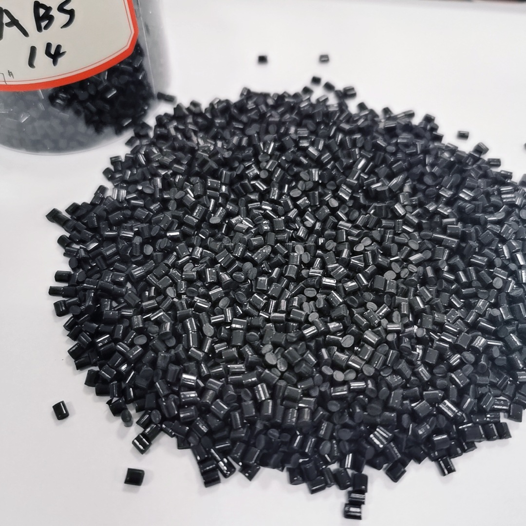 ABS黑色再生料 冲击14光亮度好抗冲击高可旋螺丝厂家直供量大优惠