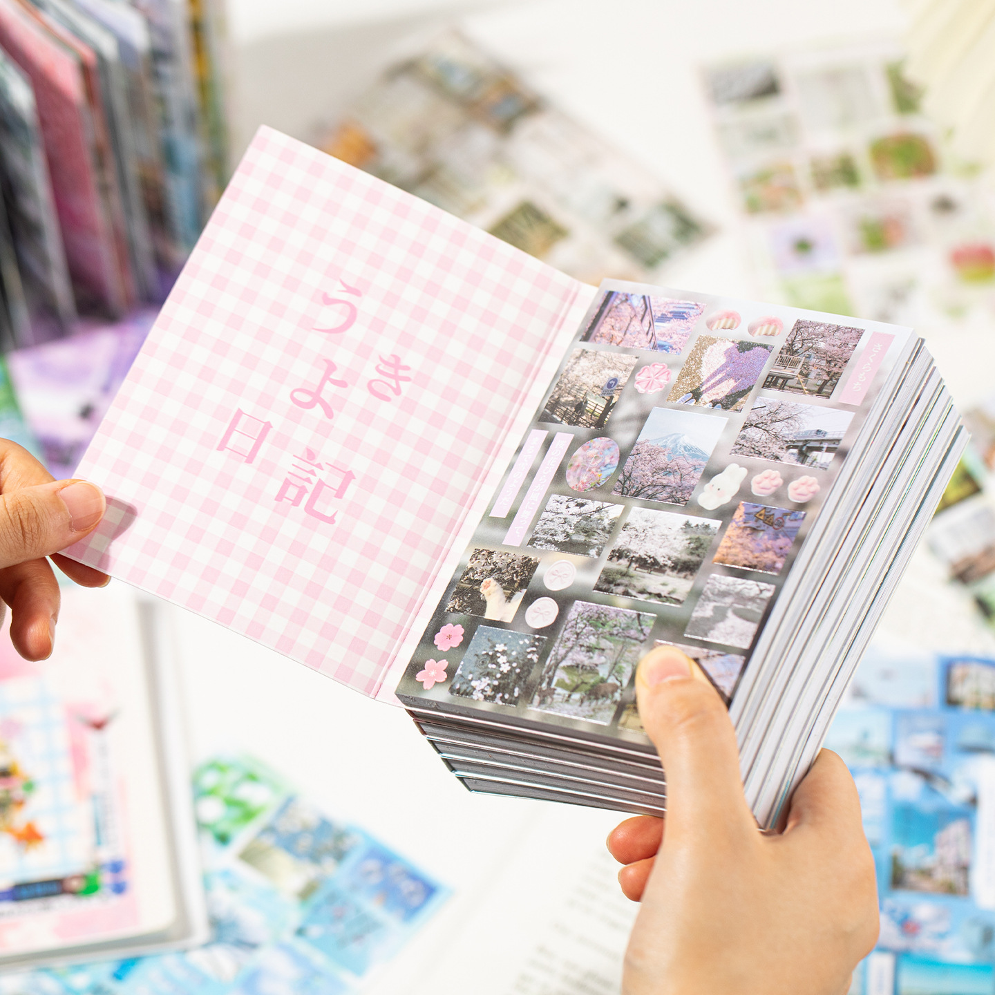 Idioma, película de corte, libro de pegatinas, pliegue de memoria, estilo antiguo, libro de pegatinas decorativo de collage de bricolaje de cuentas de estudiante creativo