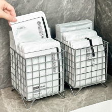 ins铁艺收纳筐办公室宿舍收纳盒桌面大容量化妆品杂物面膜收纳架