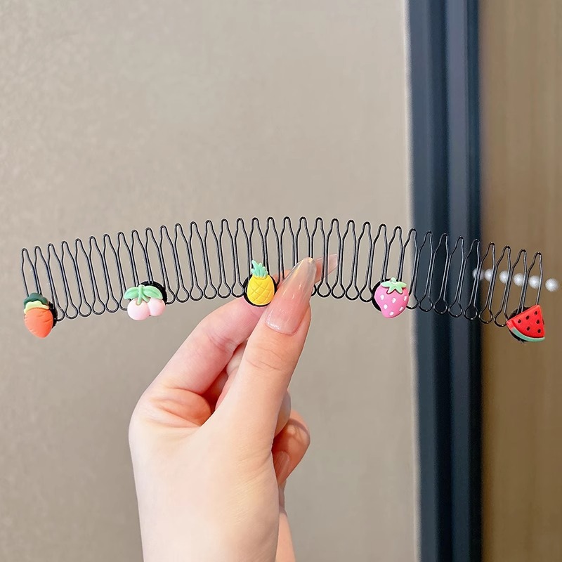 Arteto de acabado de cabello roto para niños niña linda tarjeta de cabello con peine niña bebé flequillo Haila peine horquilla tocado