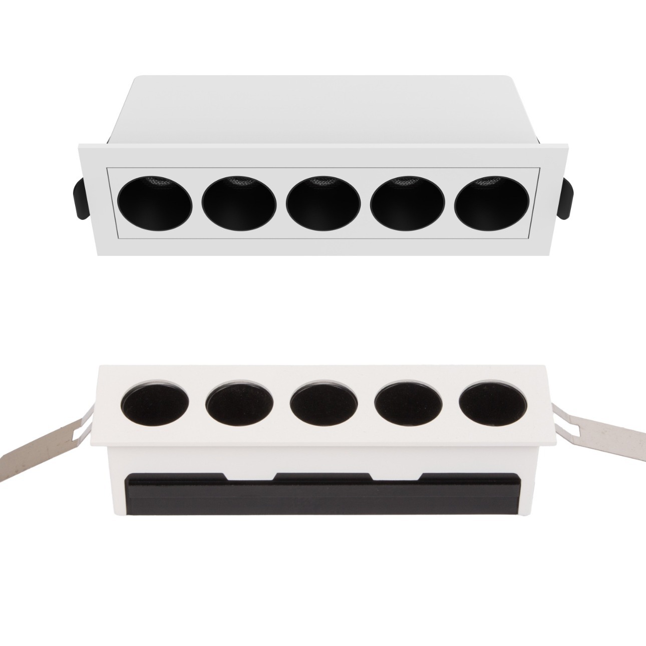 (2개) 낙서 ZIGBEE 스마트 임베디드 좁은 가장자리 딥 라인 눈부심 방지 그릴 라이트 홈 장식 거실 LED 라인 라이트