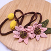 Hat, woven decorations flower-shaped, belt, accessory, flowered