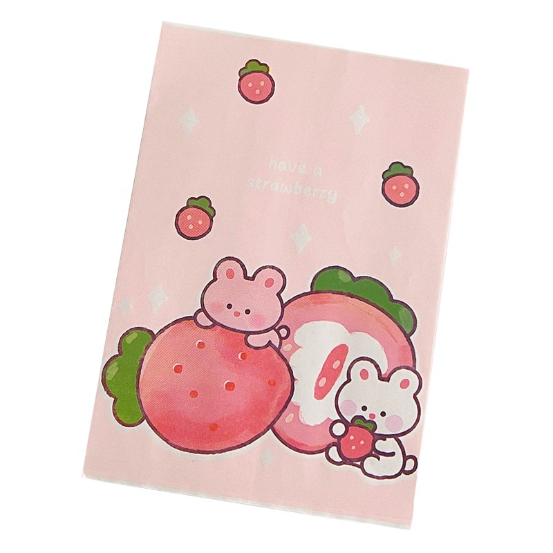 Tengyi dibujos animados lindo conejo fresa bolsa de almacenamiento de papel mini bolsa de papel Decoración Accesorios material de embalaje