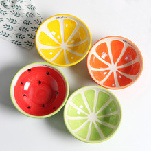 日式卡通水果餐具陶瓷碗家用米饭碗甜品碗可爱儿童创意小碗套装