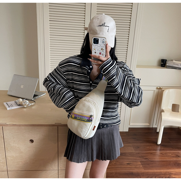 Summer nylon bag for women, 2025 new style commuter sports single-shoulder chest bag, niche and versatile, large-capacity crossbody bag undefined