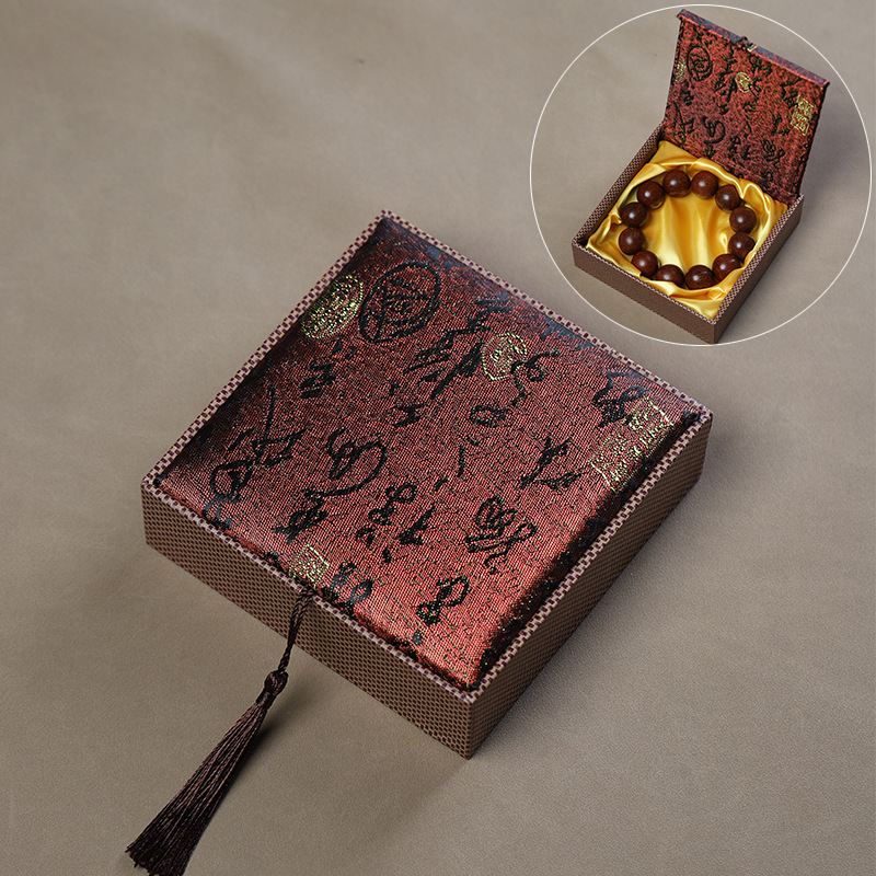Chinese Style Tassel Brocade Box