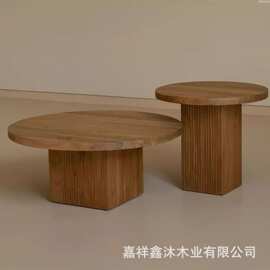 现代简约实木茶几家用休闲沙发矮桌酒店轻奢原木创意茶几榻榻米桌