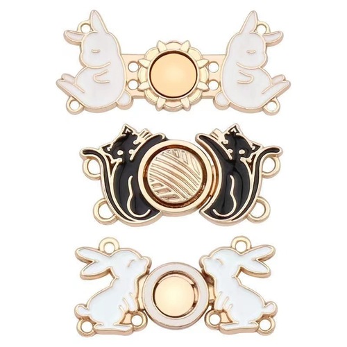 Metal waist button, special-shaped rabbit, antique button, jeans waist button, Hanfu tightening plate buckle, buckle wholesale