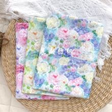 纯棉数码直喷印花面料 肌理纹油画风面布料 宝宝爬服童装旗袍汉服