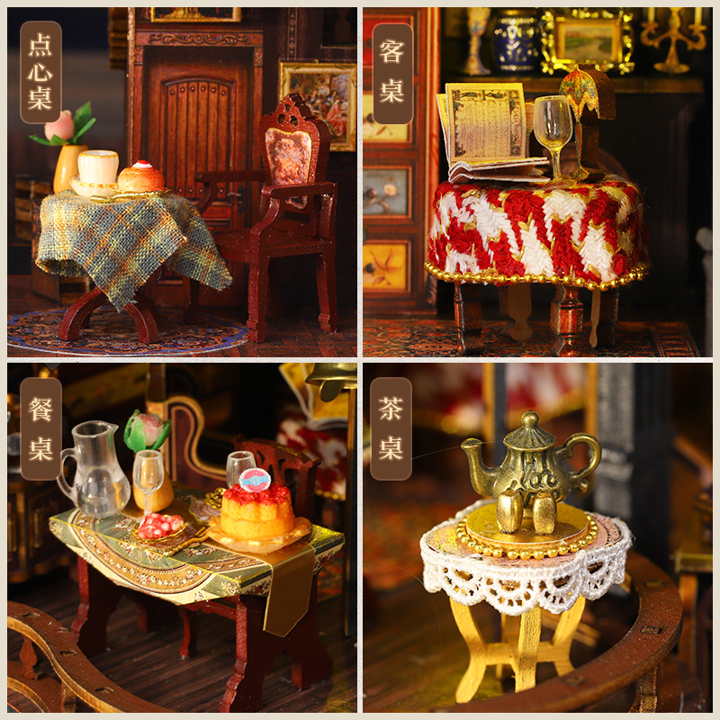 Edinsburg comercio electrónico transfronterizo bricolaje cabaña modelo de juguete ensamblado a mano bricolaje cabaña libro rompecabezas tridimensional