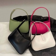 通勤真皮hobo中古法棍手腕手拎手提包单肩斜挎包女包腋下包高级感