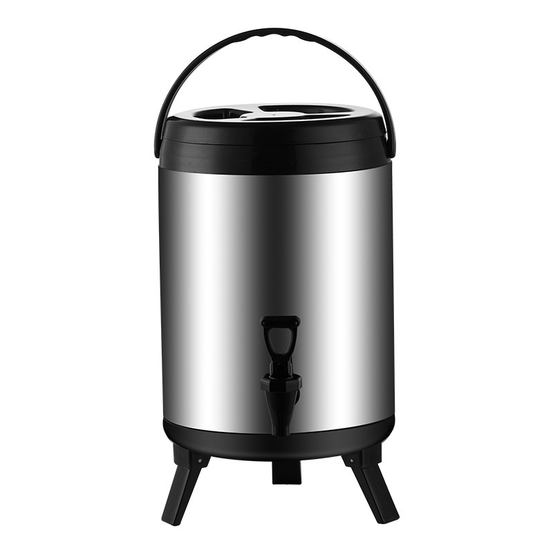 Cubo de té con leche de acero inoxidable Cubo de aislamiento comercial Cubo de té con leche pequeño con grifo Cubo de té Cubo de leche de soja Cubo de gran capacidad