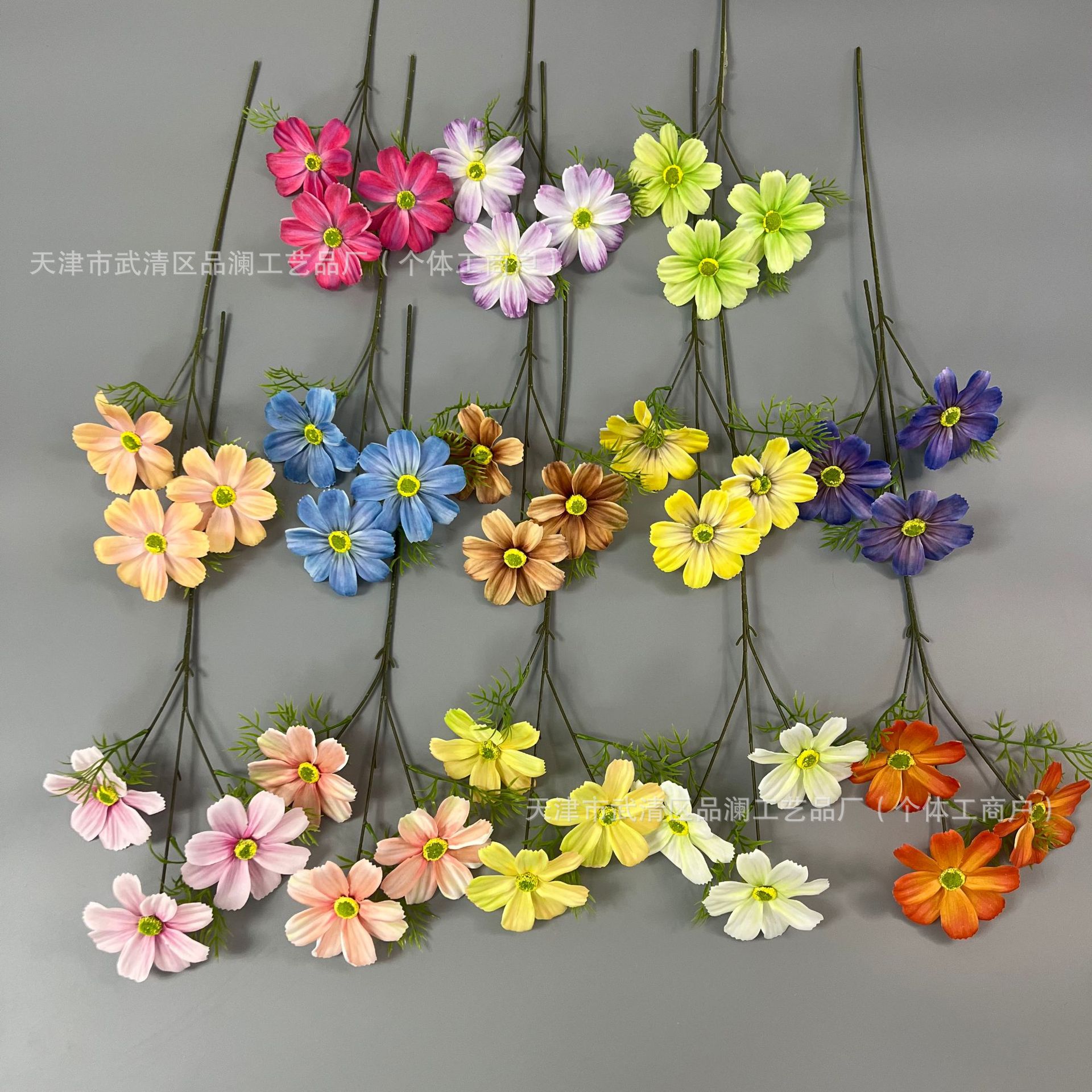 3D Printed Gesang Flower Pastoral Style Home Decoration Ornaments Outdoor Wedding Flower Arrangement Flower Wall Fresh Artificial Flowers Wholesale
