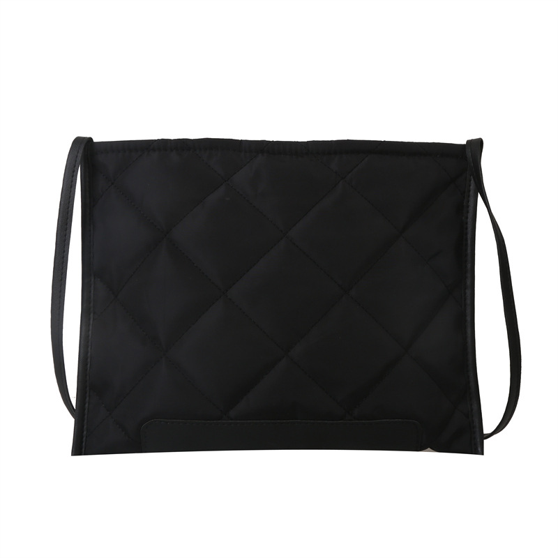 Bolso de hombro de tela Oxford 2024 nuevo estilo bordado literario rombo moda gran capacidad viajero simple bolso de mensajero