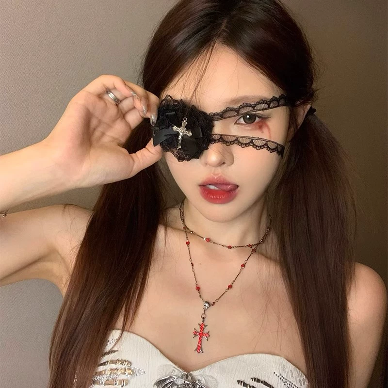 Злодей монахиня Хэллоуин готический кружевной крест