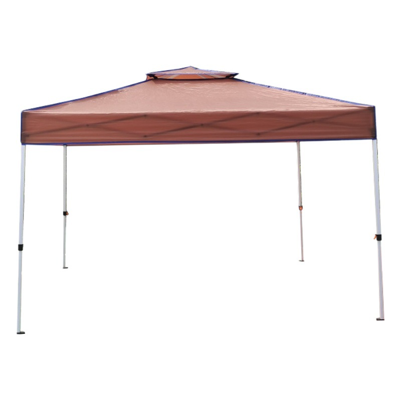 Estante hueco al aire libre camping plegable tienda de campaña de doble capa portátil viaje de cuatro patas tienda 210T recubierto de plata Oxford tela