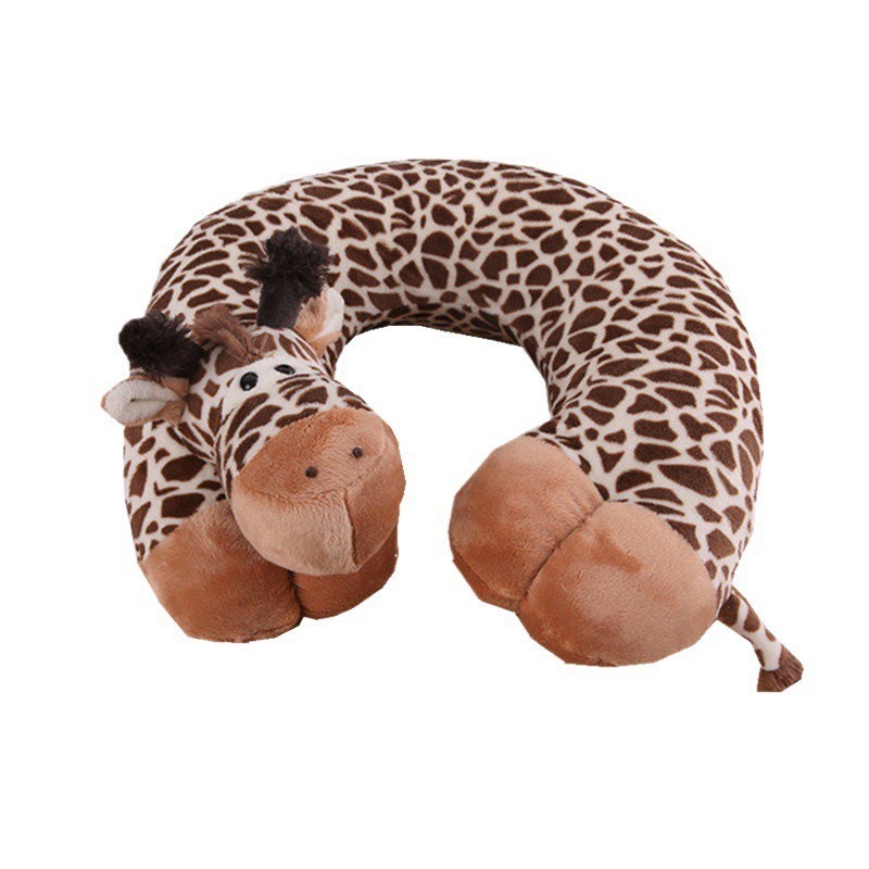 Almohada en forma de U con diseño de animales de dibujos animados, almohada para el cuello, almohada para la siesta en la oficina, almohada para el reposacabezas del coche, almohada en forma de U de espuma viscoelástica, extraíble y lavable image 7