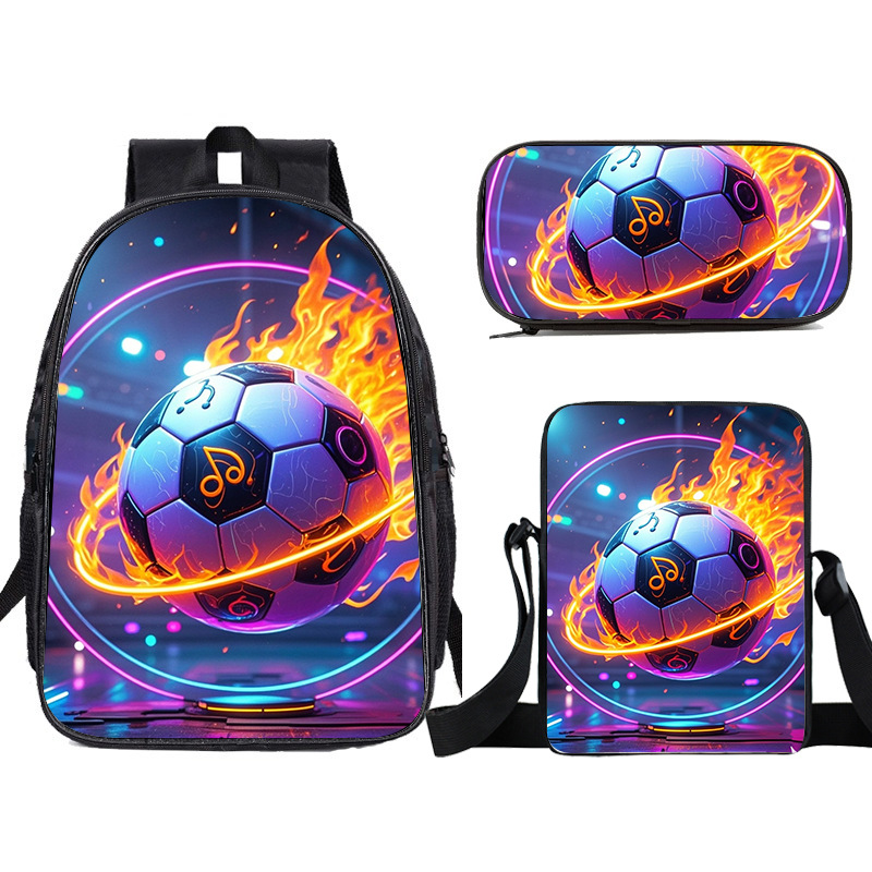 Mochila de fútbol para estudiantes de primaria, bolsas de bolsillo simples, mochila infantil de gran capacidad, mochila impresa D-Made