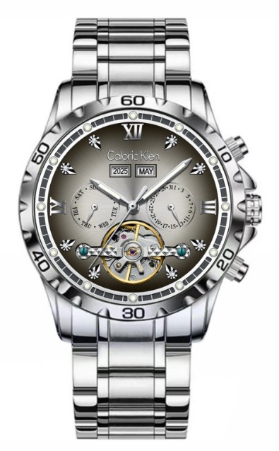 Nuevo chatter en vivo explosión real reloj de hombre turbón reloj mecánico multifuncional esfera impermeable reloj de hombre