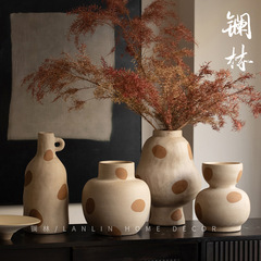 新しい中国式のファッションの簡単な花瓶の大きい波は陶磁器の装飾のサンプルの板間の茶室の客間の芸術の家の瓶の砂糖豆をつけます。