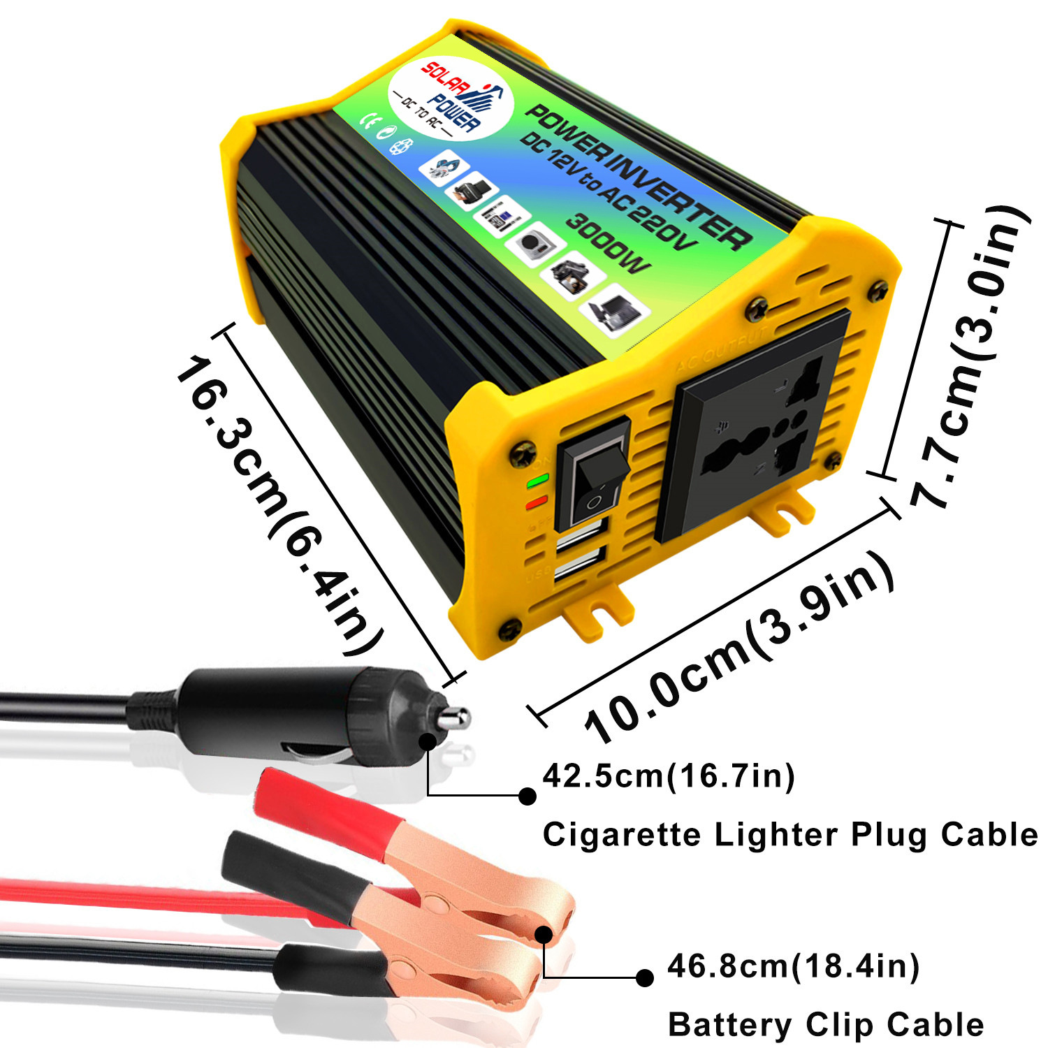 厂家跨境直销逆变器 3000W 4000W 12V转220V 110V power inverter