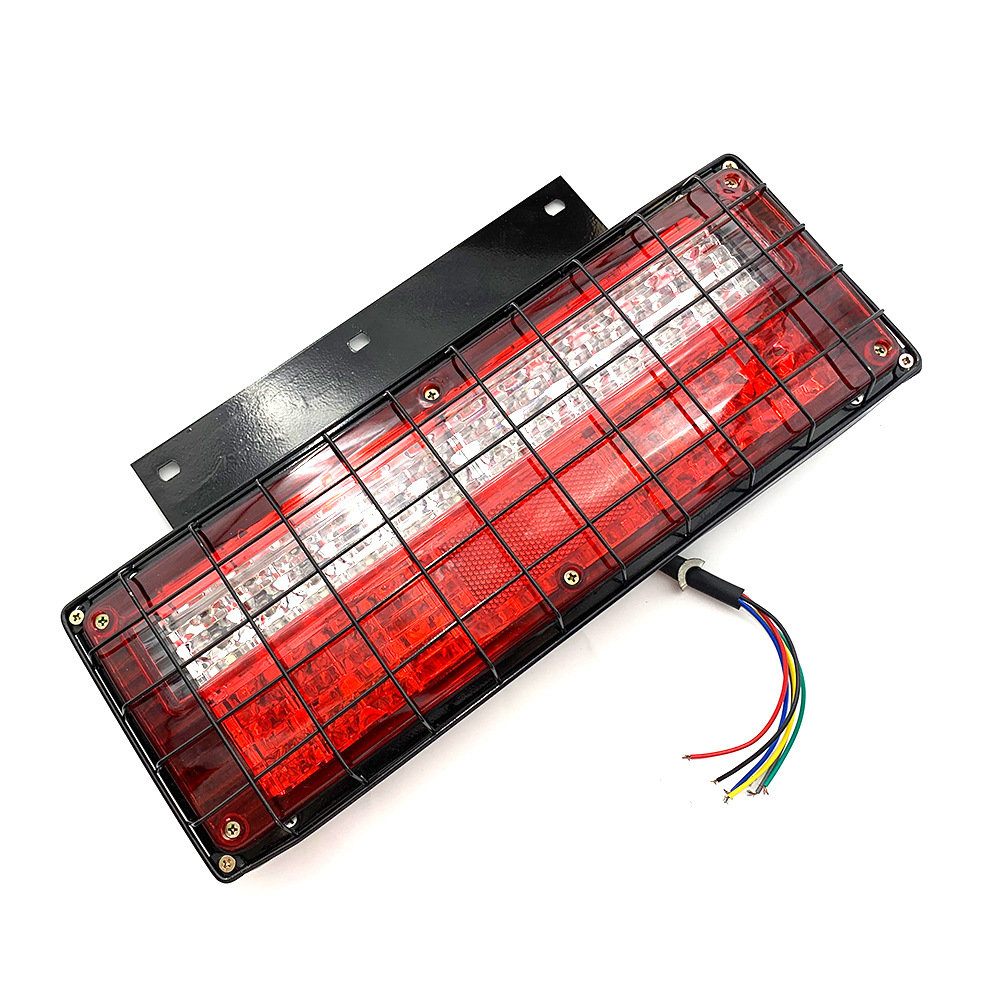 24V Placa de hierro luz trasera camión red de hierro camión LED Placa de hierro luz trasera remolque Placa de hierro luz trasera