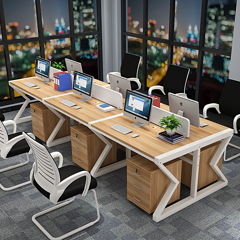Staff Desk 4-person Card Seat Office Card Seat Simple Furniture Computer Staff Office Desk and Chair Combination