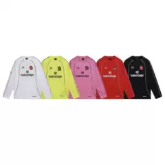 Cross-Border Trendy Brand B's Collaboration with Manchester United Limited Edition Logo Embroidered Badge Loose-Fitting Sports All-Cotton Double Yarn Long-Sleeve T-Shirt