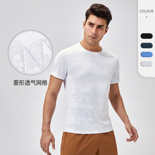 健身短袖男夏透气运动跑步T恤修身圆领户外训练速干衣短袖41229