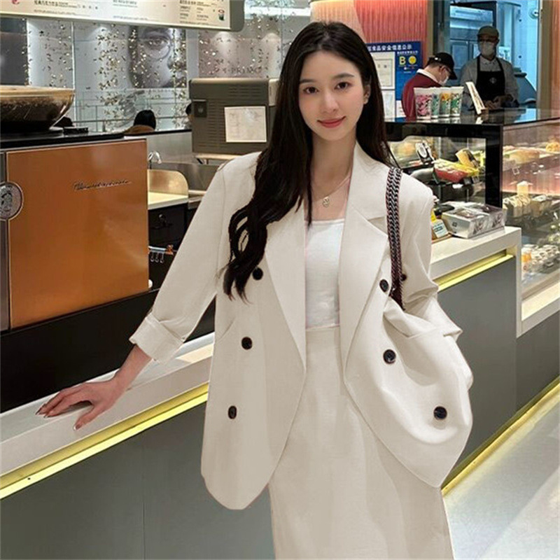 西装半身裙女2025秋季新款韩版职场时尚气质通勤小众小西服外套女|undefined