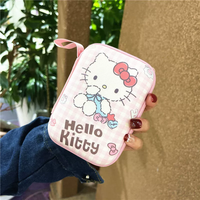 Organizer Storage Bag, Cute Printed Zipper Case, Portable 14×10×3 cm, Phone & Accessories
