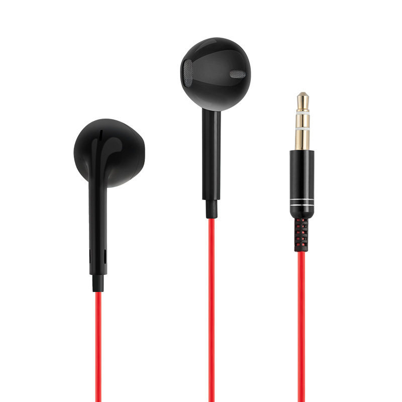 Live Streamer Karaoke 3m Line Semi-In-Ear Monitoring Headphones Flat Head Heavy Bass with Microphone Call Headphones Factory Direct Sale