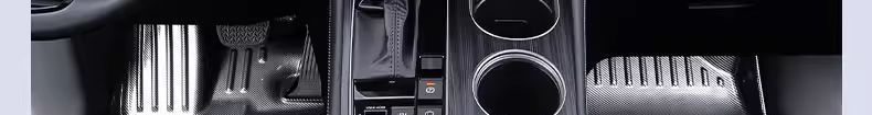Toyota Sienna interior SI floor mats with fiber texture, 21-piece set, NATPE Via floor mats, EN carbon fiber, all-black model