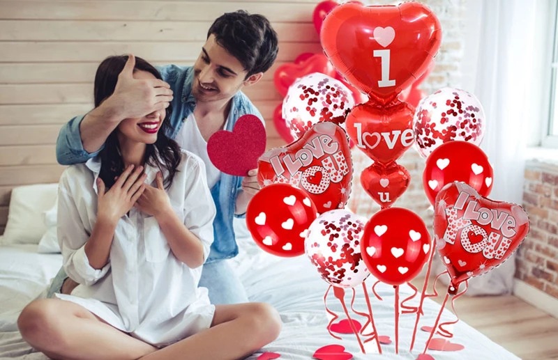 Balloons Event & Party Supplies Valentine'S Day IG Style Letter Heart Shape Aluminum Film Party Festival Balloons