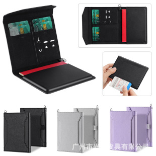 Cross-border Japan and South Korea Multi-function Pasher Bag Anti-theft Brush RFID ID Bag Men's Simple Multi-card Card Case Card Case