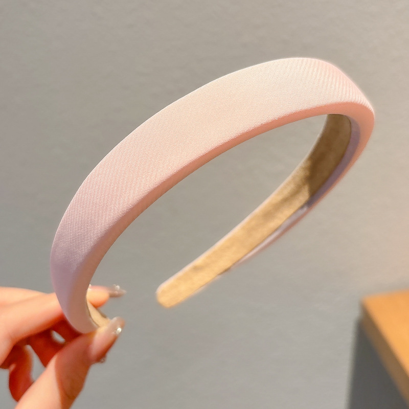 Hermosa y dulce banda de cabello rosa para mujeres, banda de cabello de alta presión craneal, banda de cabello diaria, banda de cabello de niña, tocado de tarjeta de cabello de corazón