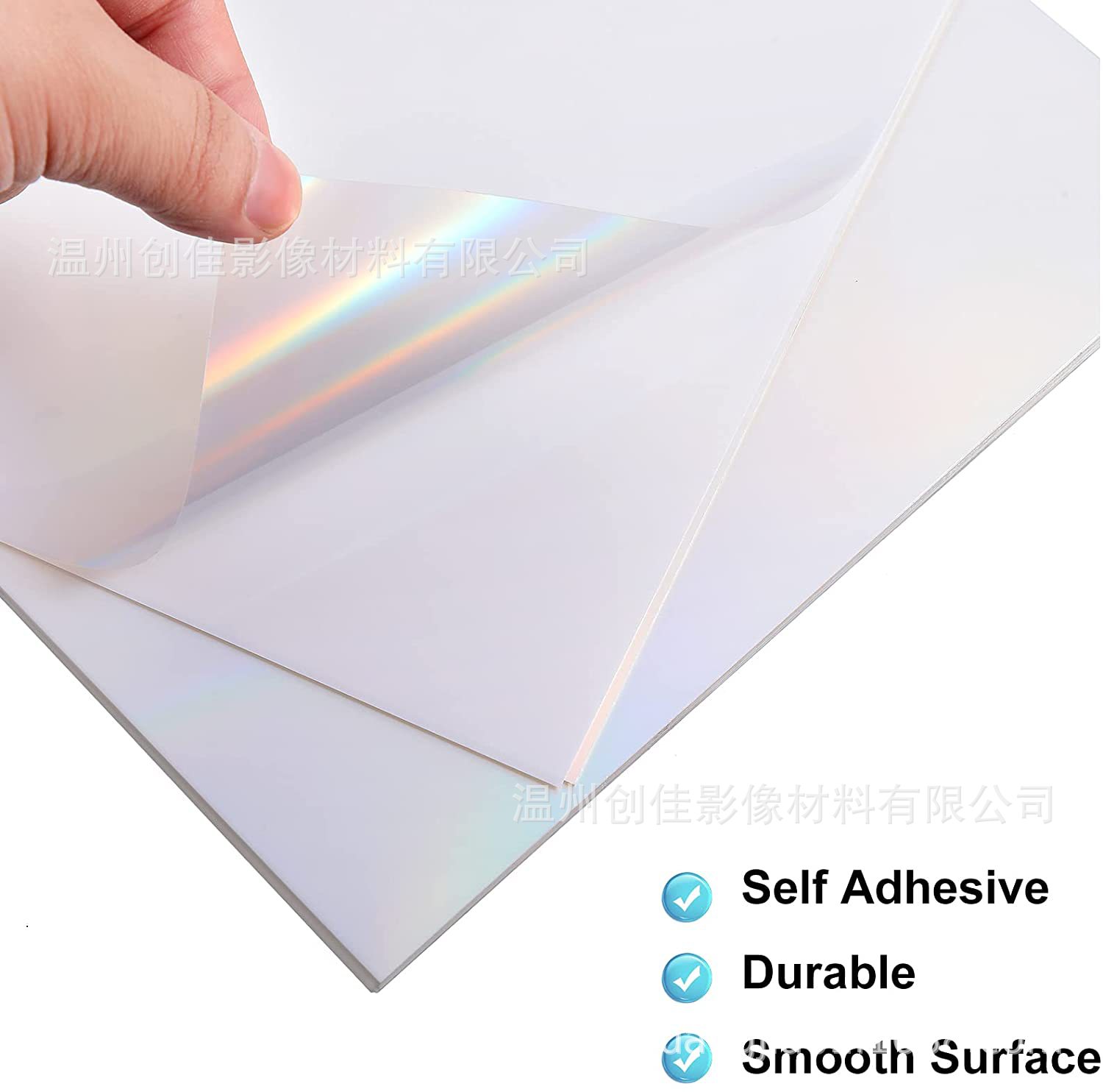 Transparent printable vinyl sticker paper for laser and inkjet printer A4 size holographic sticker