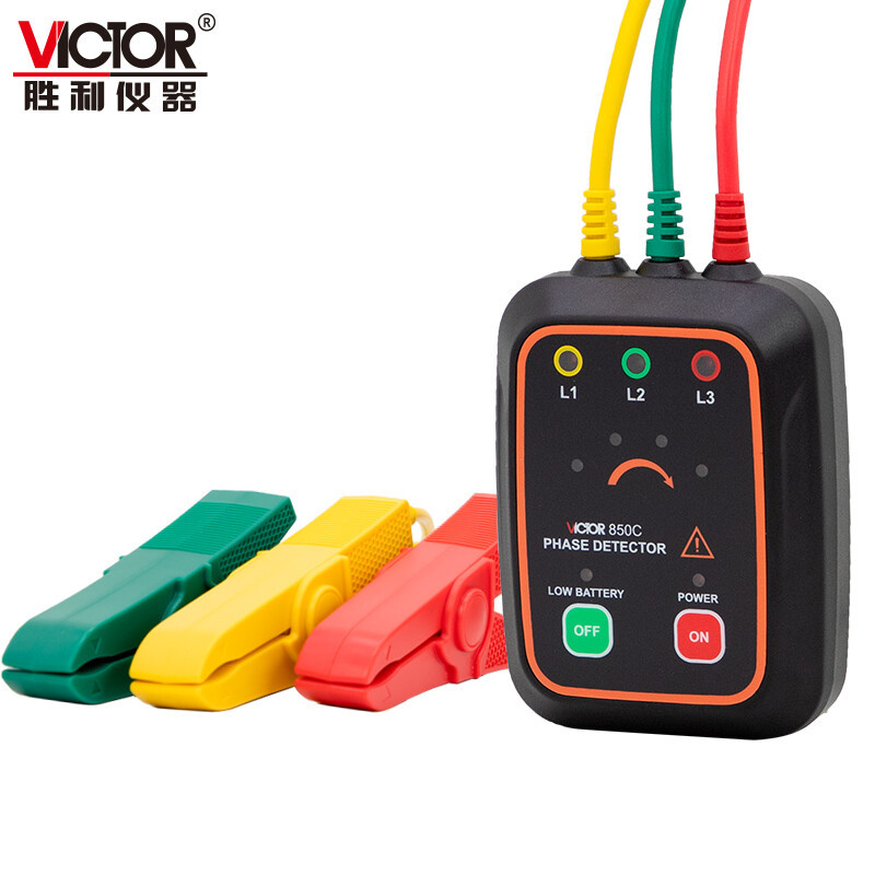 胜利VC850C非接触式三相交流电相位计相序测试仪相序表相位仪