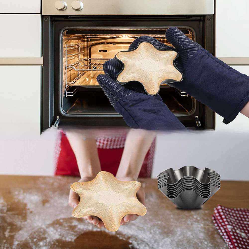 Crispy mold carbon steel egg roll flower bowl ice cream 6-inch non-stick cake shaped pan chrysanthemum petal shell plate