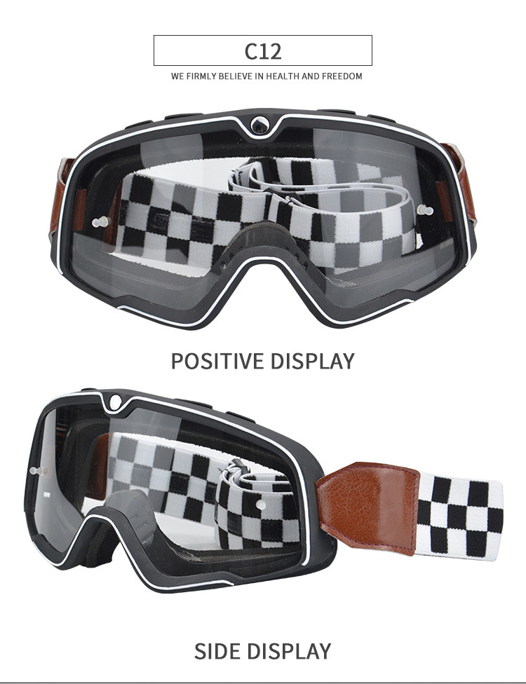 Fashion motorcycle speed reducing helmet goggles, high-definition windproof and dustproof off-road goggles_voghion.com
