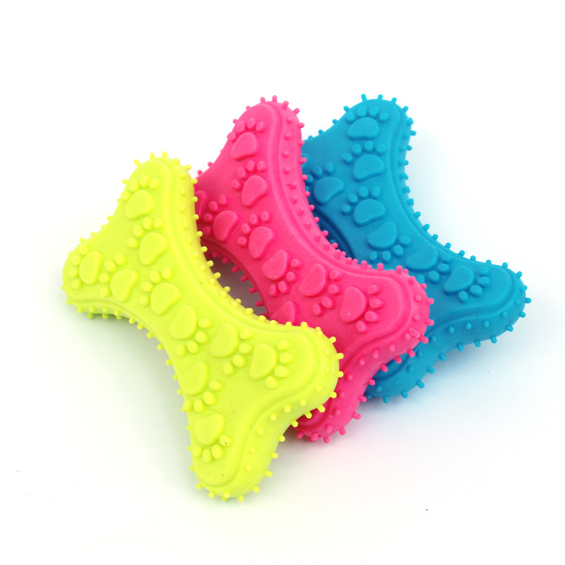 Juguete para mascotas perro TPR juguete de goma sonido ventilación juguete bola perro entrenamiento perro juguete interactivo