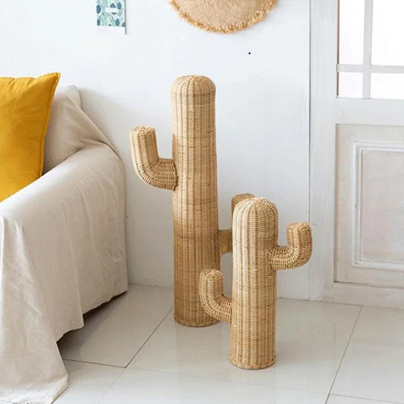 Viento tranquilo de vid natural trenzado de cactus del desierto ornamentos de sala de estar pasillo de entrada jardín decoración de vid americana