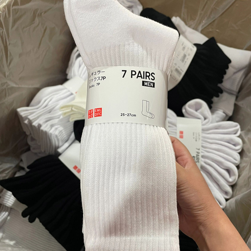 Youjia Socks Men's Pure Cotton Towel-Soled Mid-Calf Socks Boys' Sports Long Badminton Basketball Socks Are Comfortable for Sports