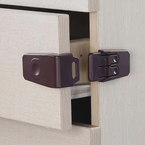 Infant and child safety lock right-angle lock drawer lock cabinet door lock multi-functional baby anti-pinch snap lock refrigerator lock